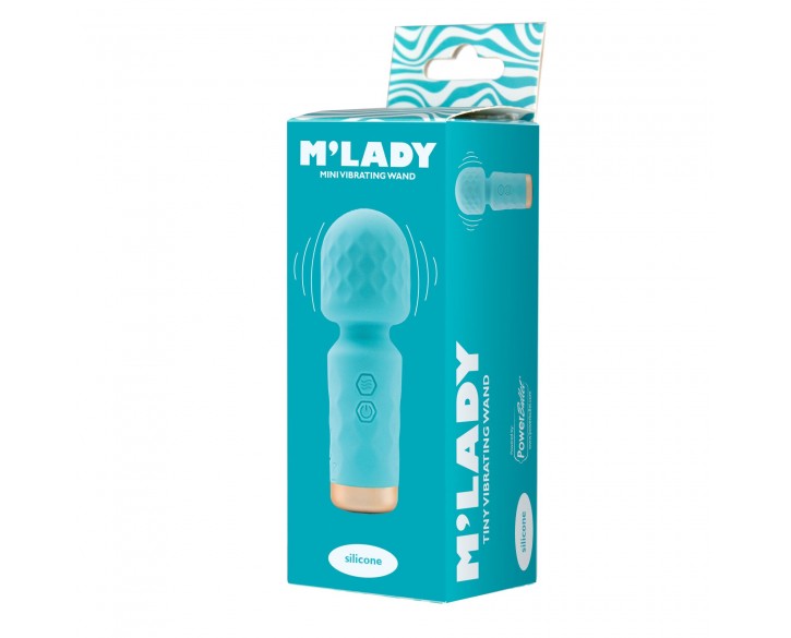 Вібромасажер M’Lady Mini Vibrating Wand Teal