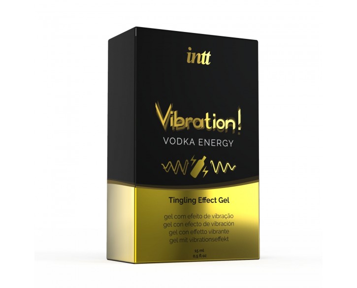 Рідкий вібратор Intt Vibration Vodka (15 мл), густий гель, дуже смачний, діє до 30 хвилин