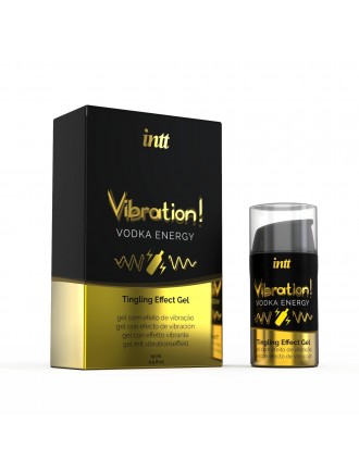 Рідкий вібратор Intt Vibration Vodka (15 мл), густий гель, дуже смачний, діє до 30 хвилин