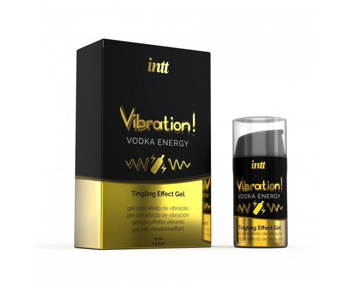 Рідкий вібратор Intt Vibration Vodka (15 мл), густий гель, дуже смачний, діє до 30 хвилин