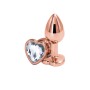 Анальна пробка NS Novelties Rear Assets - Rose Gold Heart - Small - Clear