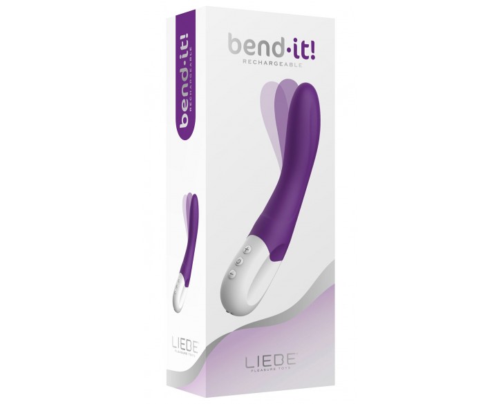 Вібратор точки G Liebe Bend It Rechargeable Purple, 10 режимів, дуже потужний, гнучкий стовбур