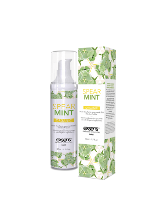 Масажна олія EXSENS Organic Spear Mint 50мл розігрівальна, без цукру, без парабенів, їстівна