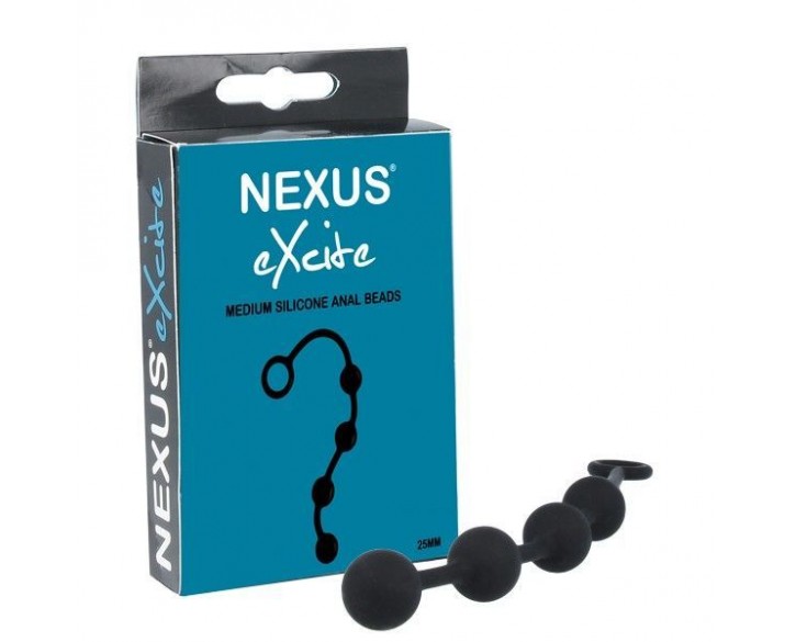 Анальні кульки Nexus Excite Medium Anal Beads, силікон, макс. діаметр 2,5 см