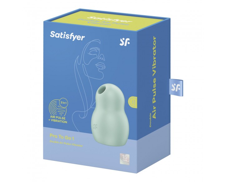 Вакуумний стимулятор з вібрацією Satisfyer Pro To Go 1 Mint