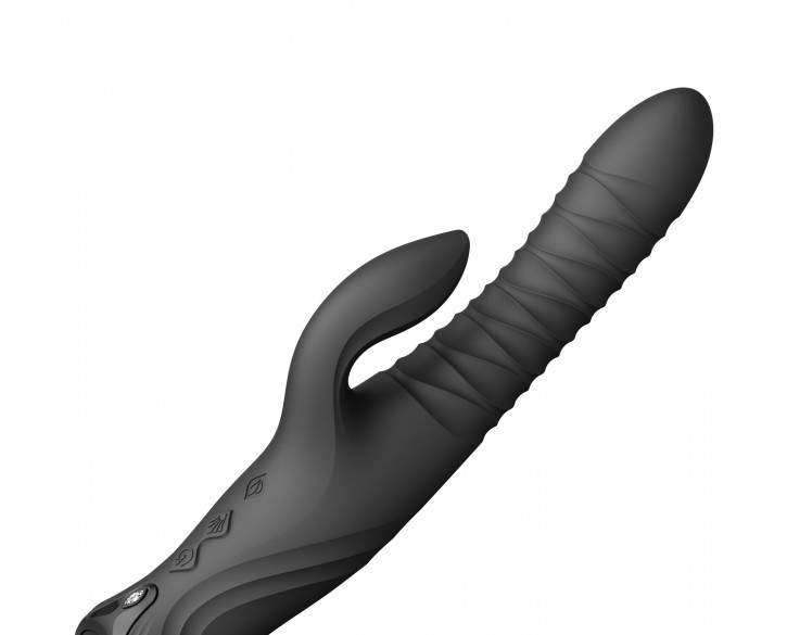 Пульсатор-кролик з вібрацією Zalo Mose 2 Obsidian Black