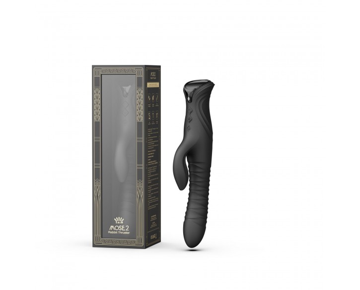 Пульсатор-кролик з вібрацією Zalo Mose 2 Obsidian Black