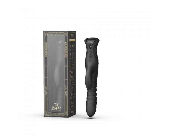 Пульсатор-кролик з вібрацією Zalo Mose 2 Obsidian Black