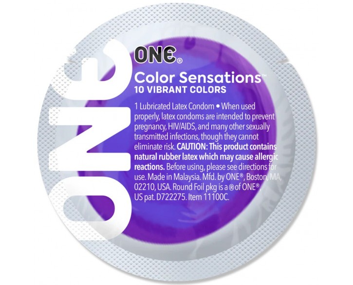 Презерватив ONE Color Sensations - Pick ONE (Purple) 1 шт