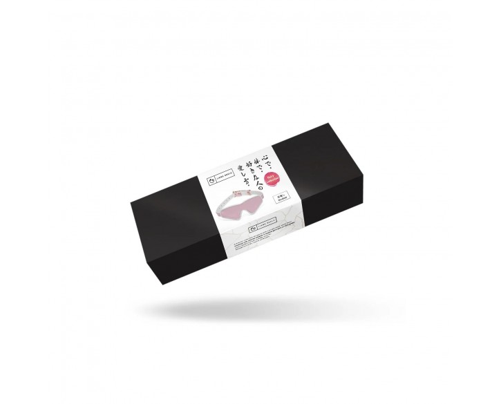 Шкіряна маска на очі Liebe Seele White & Pink Fairy Goat Leather Blindfold