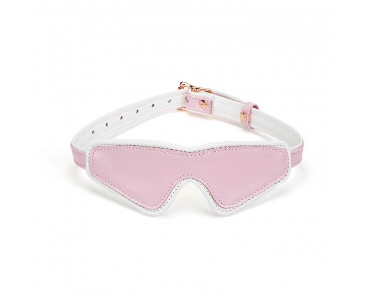 Шкіряна маска на очі Liebe Seele White & Pink Fairy Goat Leather Blindfold