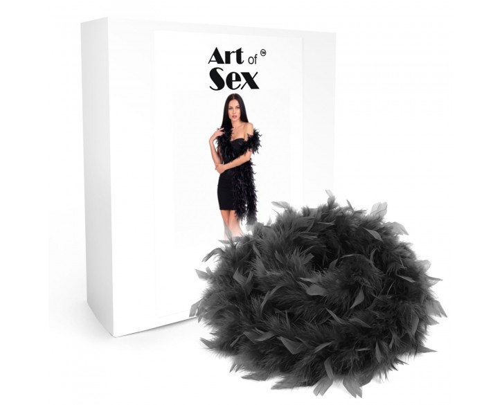 Боа з пір’я Art of Sex, довжина 2 метри, колір чорний