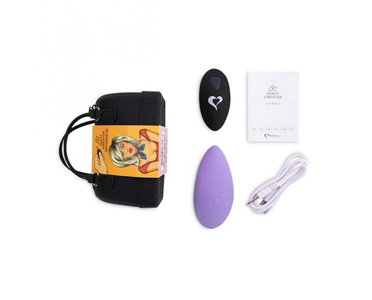 Вібратор в трусики FeelzToys Panty Vibrator Purple з пультом ДК, 6 режимів роботи, сумочка-чохол