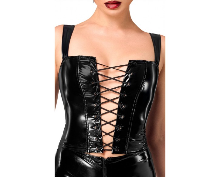 Корсет Noir Handmade F379 Dominae Frontbind PVC Corset Top M