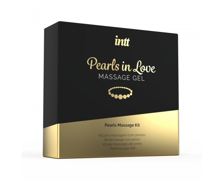 Набір для перлинного масажу Intt Pearls in Love: намисто та силіконовий масажний гель