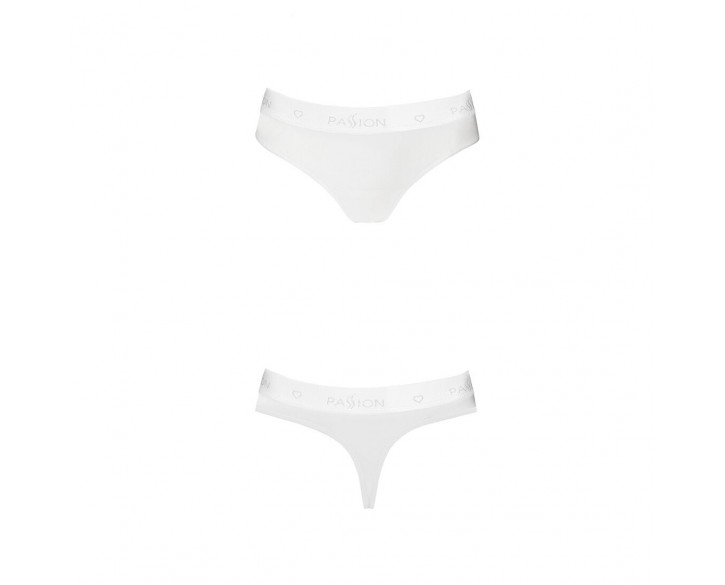 Трусики-бразиліана з бавовни Passion PS005 PANTIES white, size L