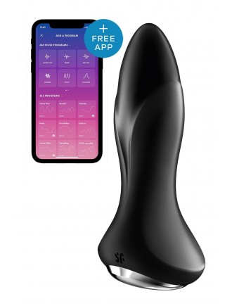 Анальна смарт-вібропробка із перлинним масажем Satisfyer Rotator Plug 1+ Black