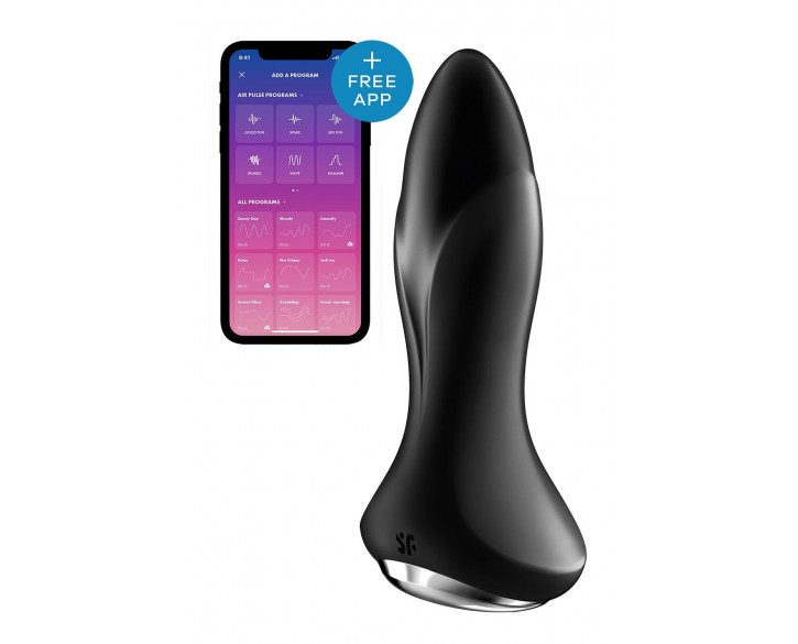 Анальна смарт-вібропробка із перлинним масажем Satisfyer Rotator Plug 1+ Black