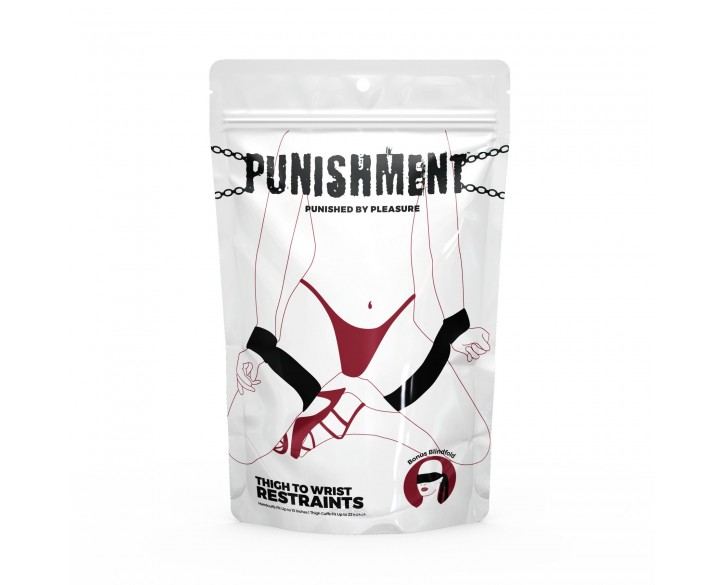 Фіксатори для руки і стегна Punishment - Thigh to Wrist Restraints - Black