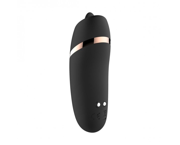 Мінівібратор з язичком Rosy Gold - Vibrating & Licking Dual Stimulator