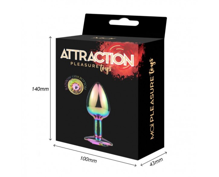 Металева анальна пробка MAI Attraction Toys №72 Rainbow