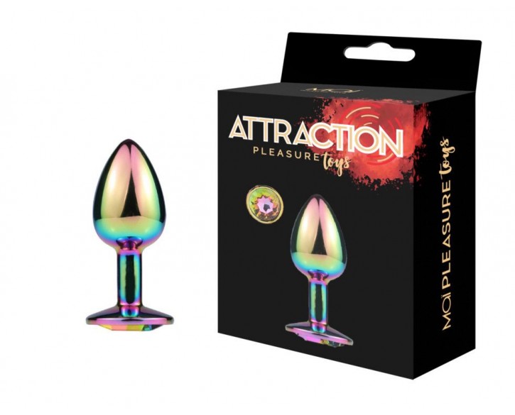 Металева анальна пробка MAI Attraction Toys №72 Rainbow