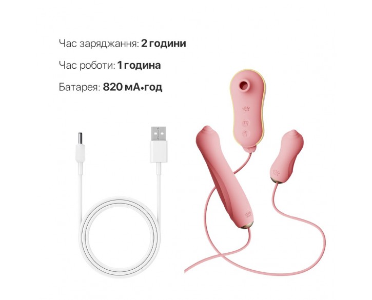 Набір 3в1 Zalo — UNICORN Set Pink, віброяйце, пульсатор, вакуумний стимулятор