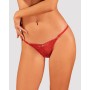 Мереживні стрінги Obsessive Lacelove thong XL/2XL Red, низька посадка