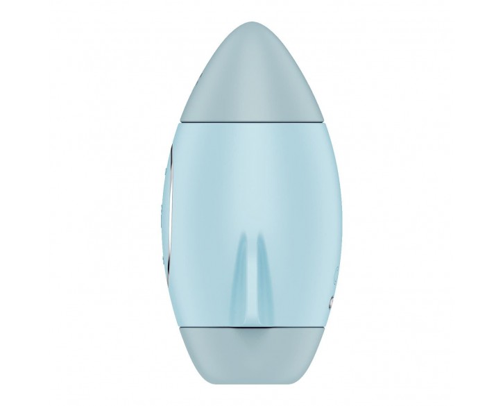 Вакуумний стимулятор з вібрацією Satisfyer Mission Control Blue, 2 незалежні мотори