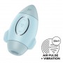 Вакуумний стимулятор з вібрацією Satisfyer Mission Control Blue, 2 незалежні мотори