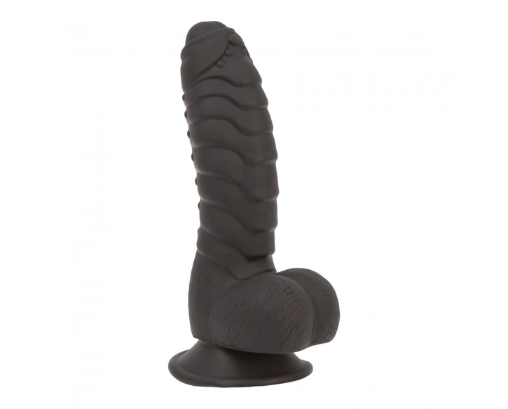Фалоімітатор ADDICTION Ben 7" Dildo With Balls Black, віброкуля в подарунок