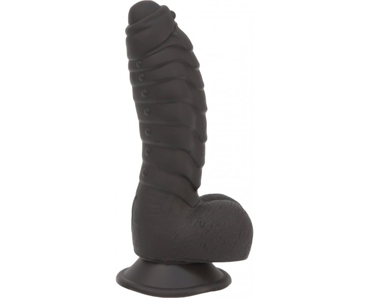 Фалоімітатор ADDICTION Ben 7" Dildo With Balls Black, віброкуля в подарунок