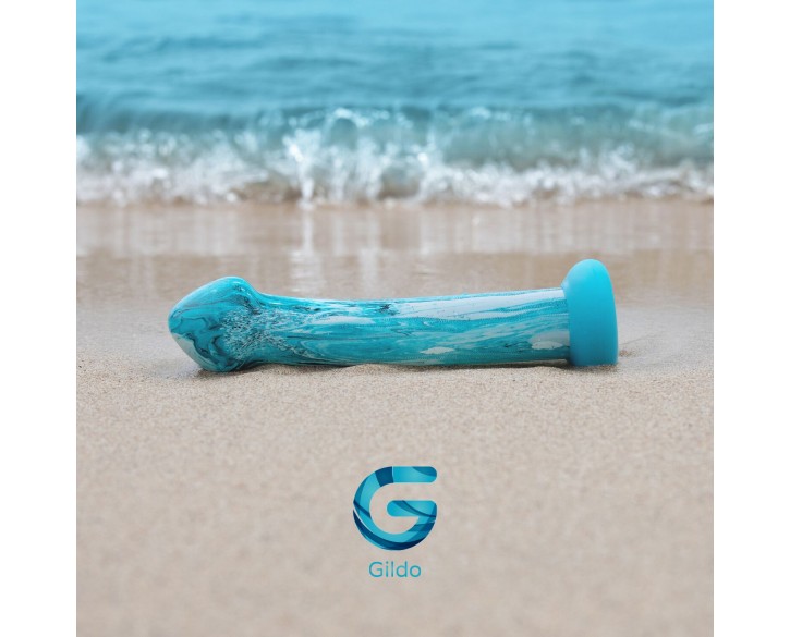 Скляний дилдо Gildo - Ocean Ripple Glass Dildo