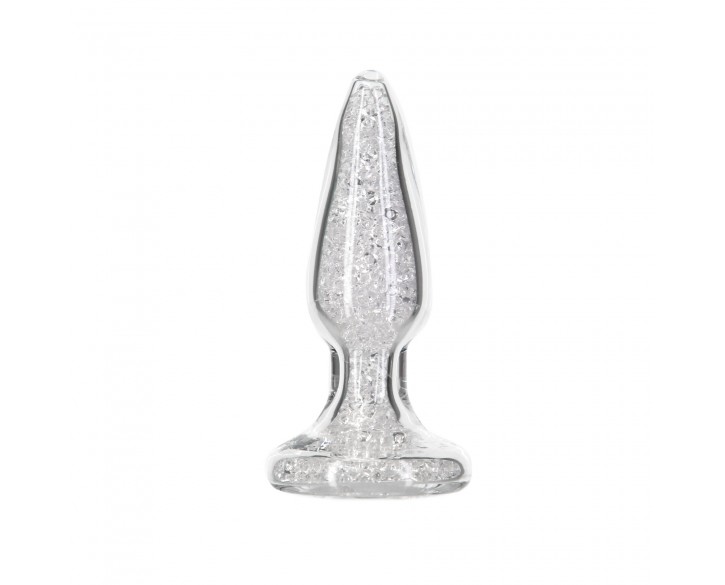 Скляна анальна пробка Pillow Talk Fancy Luxurious Glass Anal Plug, ⌀3,1см, віброкуля в подарунок