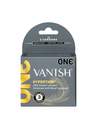 Презервативи ONE Vanish Hyperthin 3 шт, картонна коробка