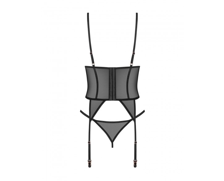 Корсет Obsessive Euridia corset & tanga XL/2XL
