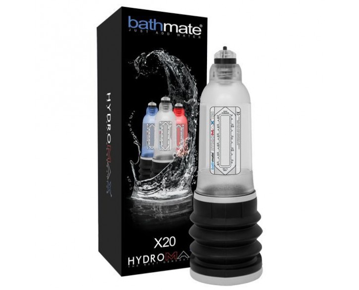 Гідропомпа Bathmate Hydromax 5 Clear (X20), для члена довжиною від 7,5 до 12,5 см, діаметр до 4,5 см