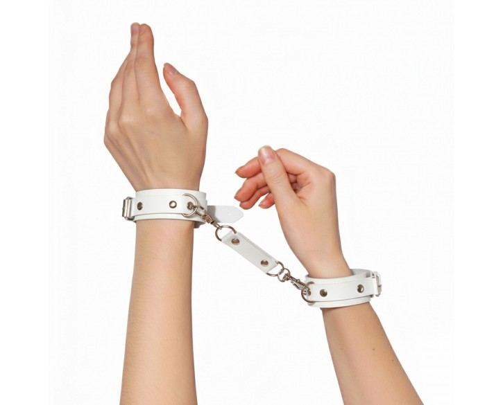 Наручники із екошкіри Art of Sex - Eva, колір білий