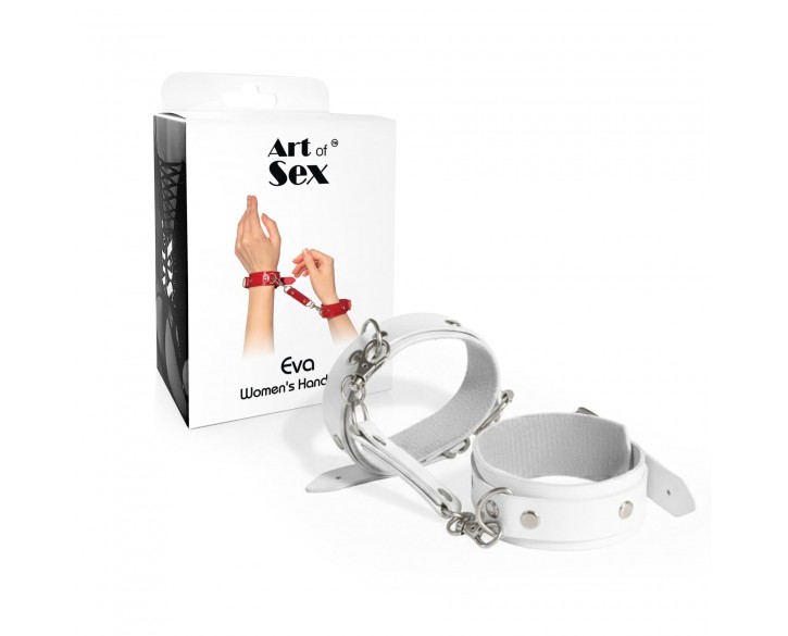 Наручники із екошкіри Art of Sex - Eva, колір білий