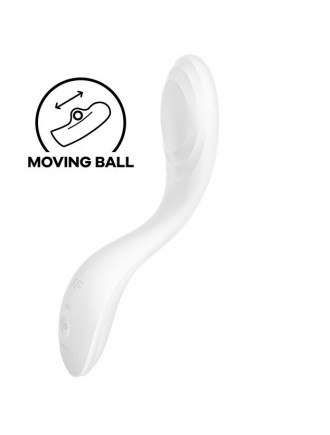 Вібратор із перлинною стимуляцією точки G Satisfyer Rrrolling Pleasure White