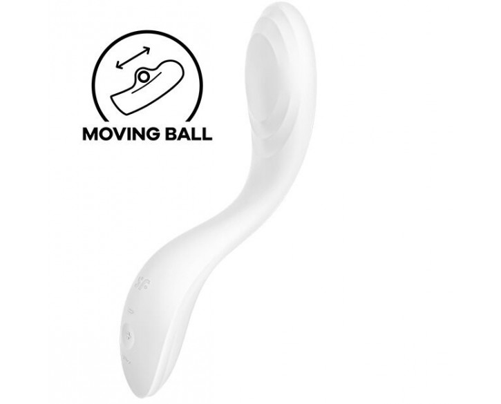 Вібратор із перлинною стимуляцією точки G Satisfyer Rrrolling Pleasure White