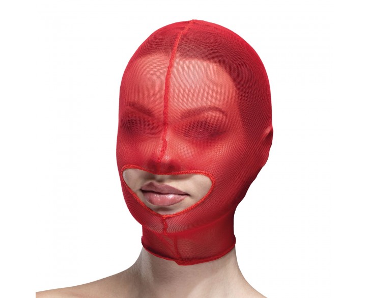 Маска сітка із відкритим ротом Feral Feelings - Hood Mask Red