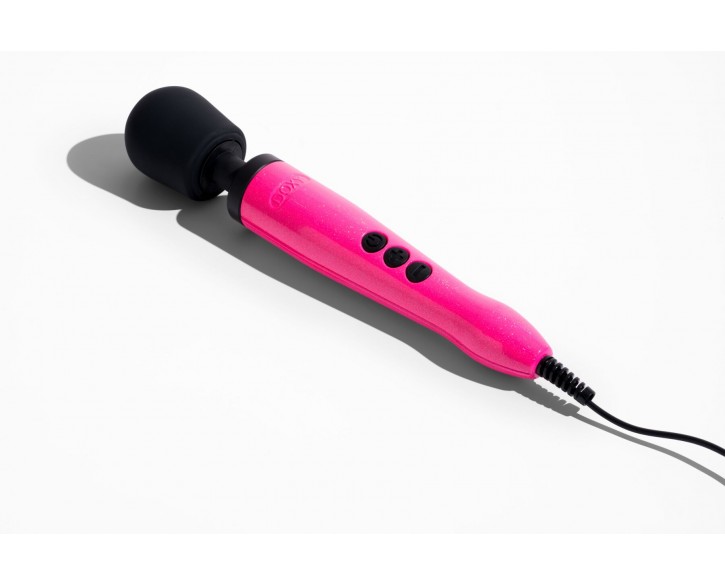 Вібромасажер DOXY Die Cast Massager Hot Pink, дуже потужний, живлення 220В, металевий корпус