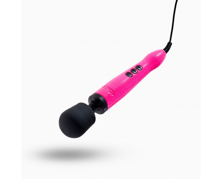 Вібромасажер DOXY Die Cast Massager Hot Pink, дуже потужний, живлення 220В, металевий корпус