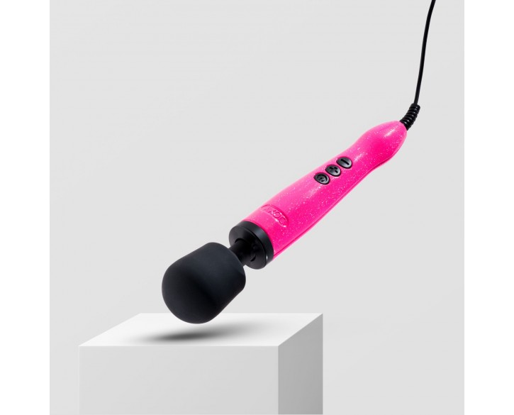 Вібромасажер DOXY Die Cast Massager Hot Pink, дуже потужний, живлення 220В, металевий корпус