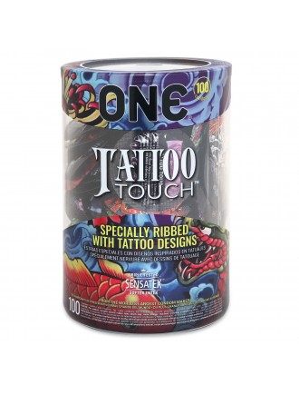 Набір презервативів ONE Tattoo Touch 100 шт, мегапак тюб