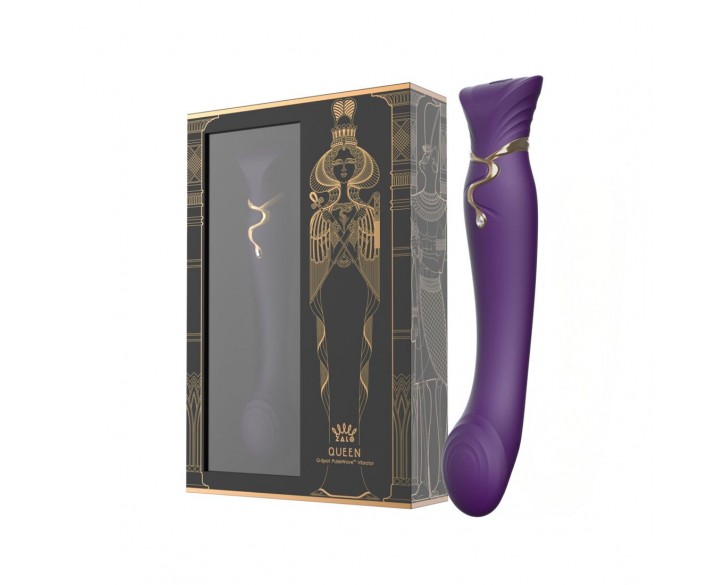 Смартвібратор Zalo — Queen Twilight Purple, пульсівна перлина, кристал Swarovski