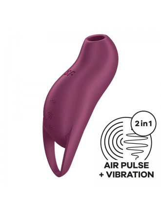 Вакуумний кліторальний стимулятор з вібрацією Satisfyer Pocket Pro 1 Purple