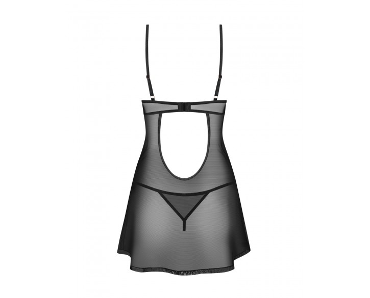 Сорочка Obsessive Euridia chemise & tanga XS/S