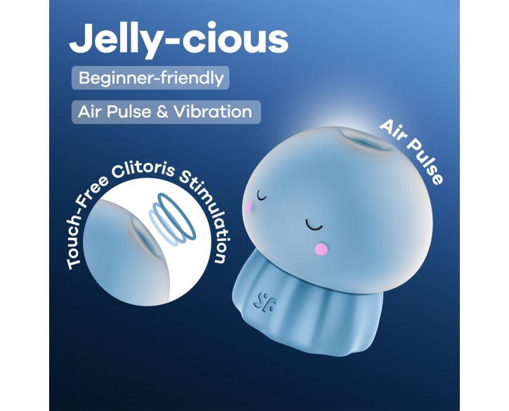 Вакуумний кліторальний стимулятор Satisfyer Jelly-cious Blue
